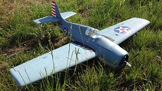 Parkzone F4F Wildcat WWII Warbird RC Plane in a Big Field