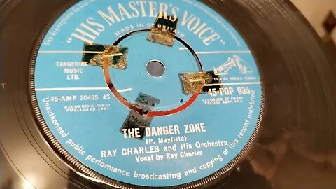 The Danger Zone ~ Ray Charles ~ 1961 HMV 45rpm Vinyl 7" SIngle Record ~ Dual 1215 Turntable