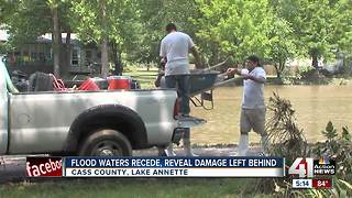 Flood waters recede to reveal damage left behind