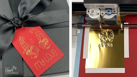 VALENTINE'S DAY GIFT TAG WITH THE CRICUT FOILING TOOL #Shorts
