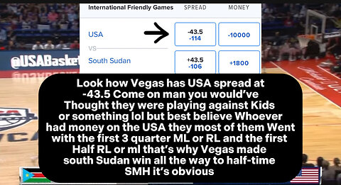 Rigged USA “COMEBACK” vs SOUTH SUDAN USAB SHOWCASE | GAMBLING TOOK OVER ALL SPORTS !!!