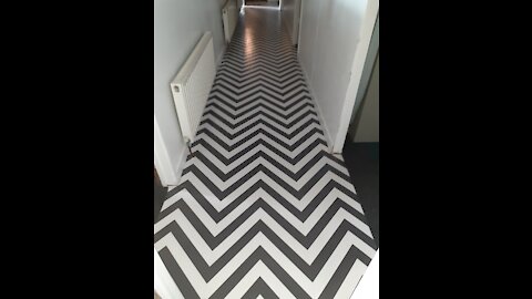 WOW! This guy wallpapers a floor