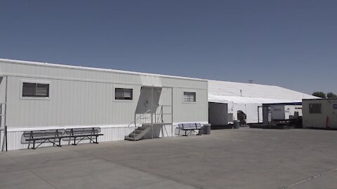 B-Roll Temporary Soft Sided Processing Facility in Yuma, Arizona, April 19