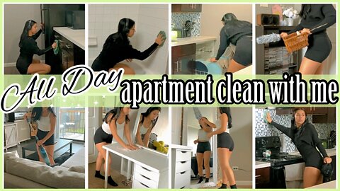 *ALL DAY* ENTIRE APARTMENT CLEAN WITH ME 2022 🤍 | EXTREME SPEED CLEANING MOTIVATION ✨ | ez tingz