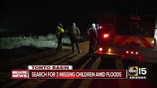Three children reported missing after flooding in Tonto Basin area