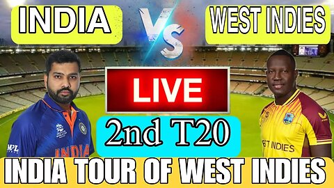 🔴LIVE CRICKET MATCH TODAY | CRICKET LIVE | 2nd T20 | WI vs IND LIVE MATCH TODAY | Cricket 22