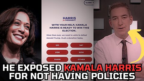 Glenn Greenwald EXPOSES Kamala Harris For Not Having Any Policies & No Platform To Run On