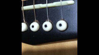 Guitar Maintenance - Blackening Bridge Pin Holes For Cosmetic Purposes