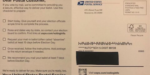 NV Election officials report 'checklist confusion' over postcards from USPS about mail-in voting