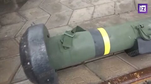 Javelin anti tank missile launcher abandoned in Volnovakha, Donetsk oblast