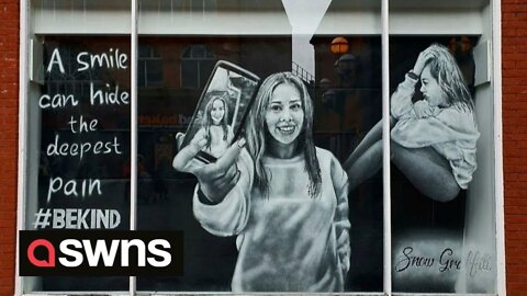 UK artist transforms abandoned shop windows into pieces of art to raise awareness for mental health