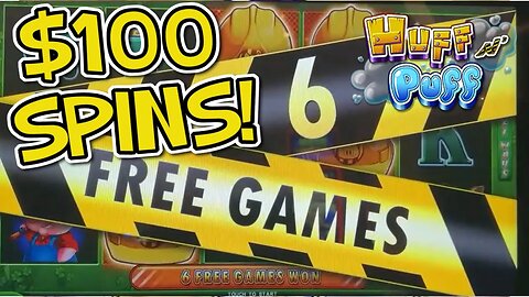 $100 SPINS! ⚠️ Go Big or Go Home w/ HIGH LIMIT Huff N Puff Slots!