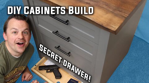 DIY Office Cabinets with Secret Compartment!! | Evening Woodworker