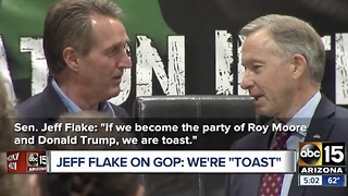 Hot Mic Heard Around The World! Jeff Flake Says Party Is Toast With Trump, Moore