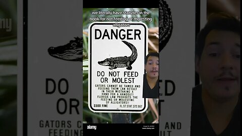 Do not feed or molest the florida wildlife