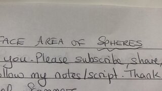 GCSE MATHEMATICS - SURFACE AREA OF SPHERE QUESTIONS.