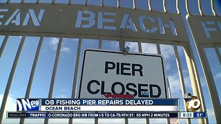 OB fishing pier repairs delayed