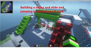 Building swings and slides and jumping in Minecraft Park