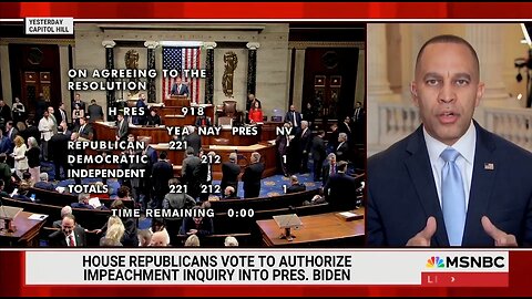 Dem Rep Jeffries Spreads Odd Conspiracy Theory on Biden Impeachment