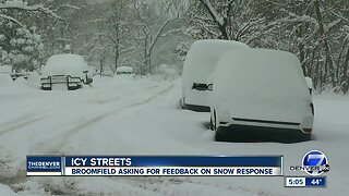 Icy streets: Broomfield asking for feedback on snow respoonse