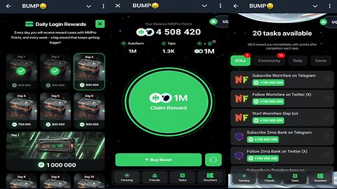 BUMP 🤑 | Tap2Earn With Click To Farm Free Tokens | New Telegram Crypto Mining Bot