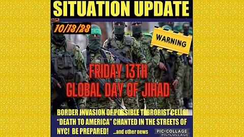 SITUATION UPDATE 10/13/23 - Warning Terrorist Cells,Hamas/Isreal False Flag,Gcr/Judy Byington Update