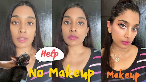 No Makeup to Glam Makeup Transformation