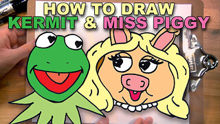 How To Draw KERMIT The Frog & MISS PIGGY • Draw With Charles Web Series