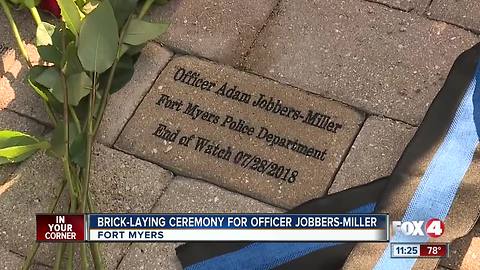 Fort Myers Police Officer Adam Jobbers-Miller's name added to Fallen Officers Memorial