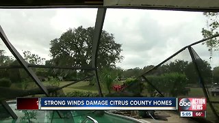 Strong winds damage Citrus County homes