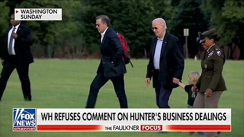After Being Hunkered Down At Camp David, Joe And Hunter Take No Questions As They Arrive Back At WH