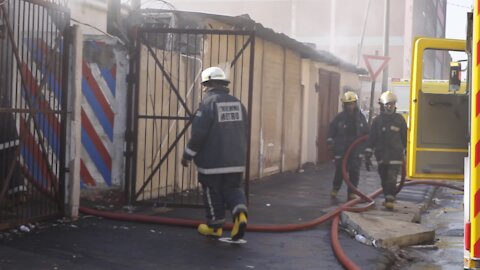 SOUTH AFRICA - Durban - Fire at Jumbo's towing yard (Videos) (hNP)