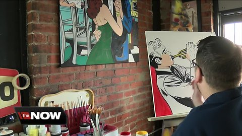 Buffalo Pop artist shares his happiness with his attention grabbing work