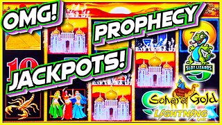 MEGA COINS DUELING JACKPOTS! THE GREATEST Lightning Link Sahara Gold Slot Video! PROPHETIC WIN!