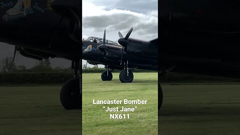 Lancaster Bomber "Just Jane" NX611 Taxi Run at 'Lancs and Tanks' 2023 | SHORT