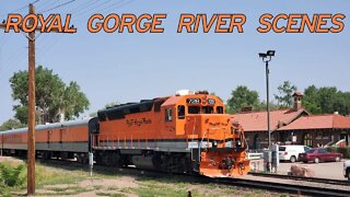 River Scenes Along the Royal Gorge Route Railroad