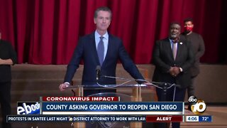 County asking Governor to reopen San Diego