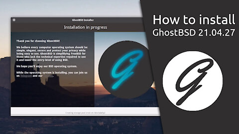 How to install GhostBSD 21.04.27