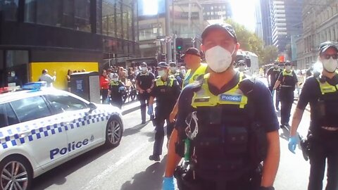 Victoria Police Instigators Taunt and Goad Protesters