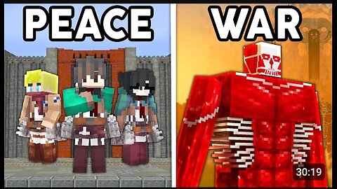 I MADE 100 people simulate minecraft Attack on Titan civilization..