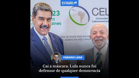Caí a máscara: Lula Ladrão nunca foi defensor de qualquer Democracia.
