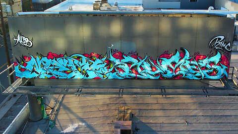 Los Angeles Billboard Graffiti - Birds Eye View