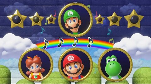 Mario Party Superstars - SwimSuit Daisy vs Mario vs Luigi vs Yoshi