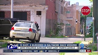 Homicides and shootings mount after another violent weekend in Baltimore