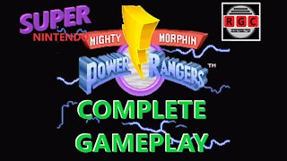Mighty Morphin' Power Rangers: Complete gameplay for SNES