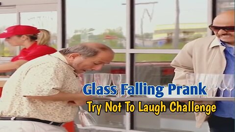 Falling glass prank | Try not to laugh challenge