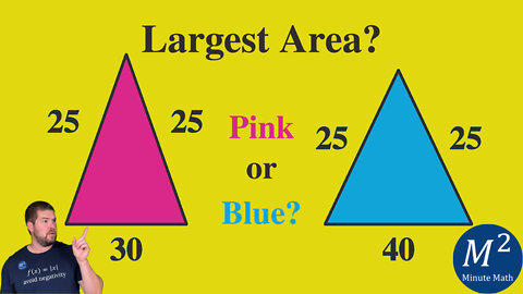 What Isosceles Triangle Has the Bigger Area? | Minute Math