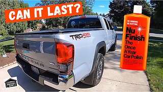 WAXING A 2019 TACOMA WITH NU FINISH CAR POLISH - Will It Last A Year? Realistic Detailing