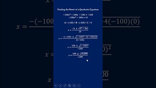 Finding the Roots of a Quadratic Equation (Question #1) #shorts