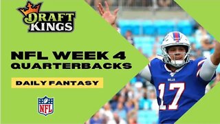 Top Daily Fantasy Sports NFL Quarterbacks for Week 4! #shorts